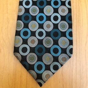 Van Heusen Geometric Tie blue silver black